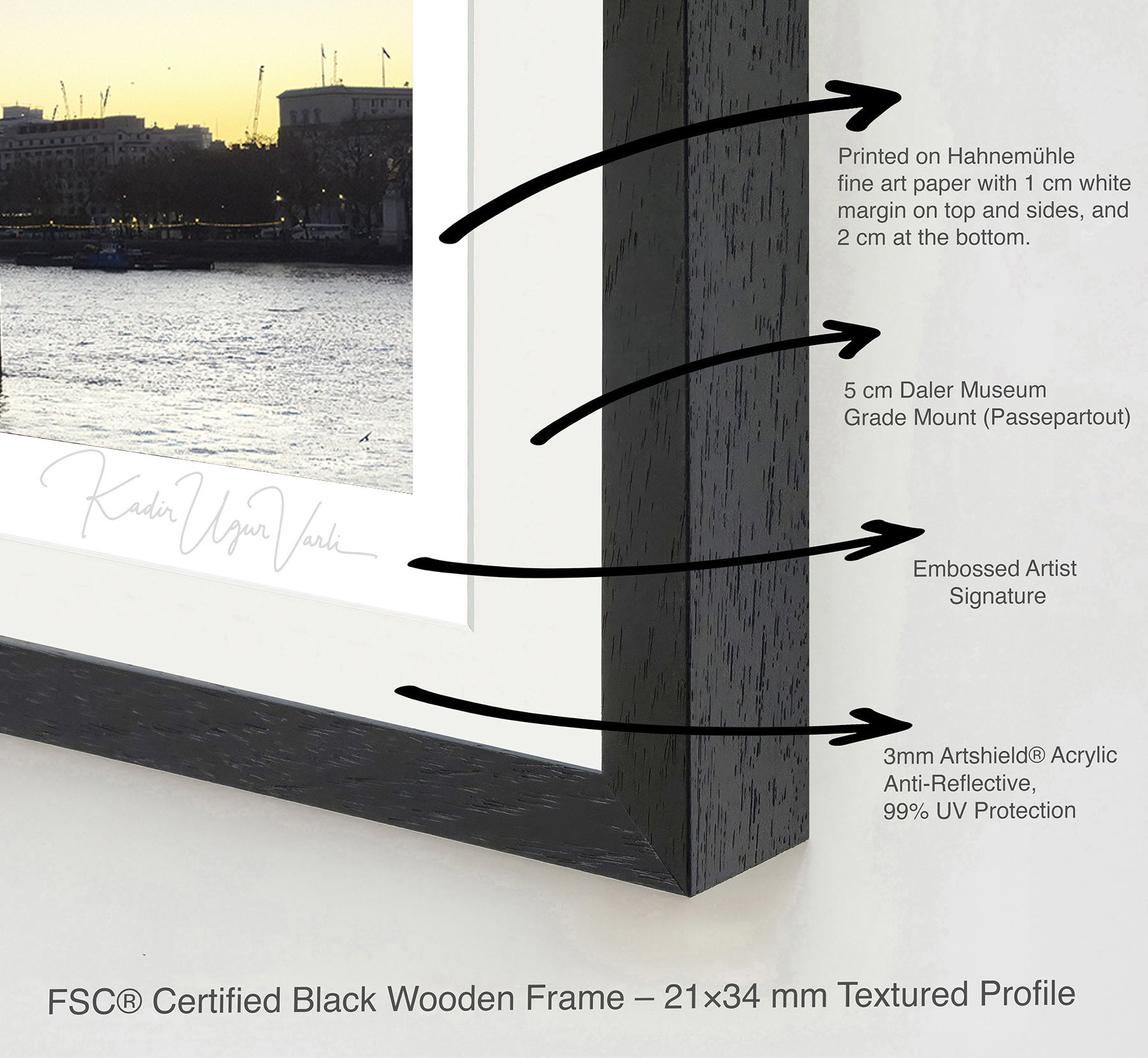 London Eye & Big Ben Sunset – Generative Art Wall Print (Multi-Size & Framing Options)