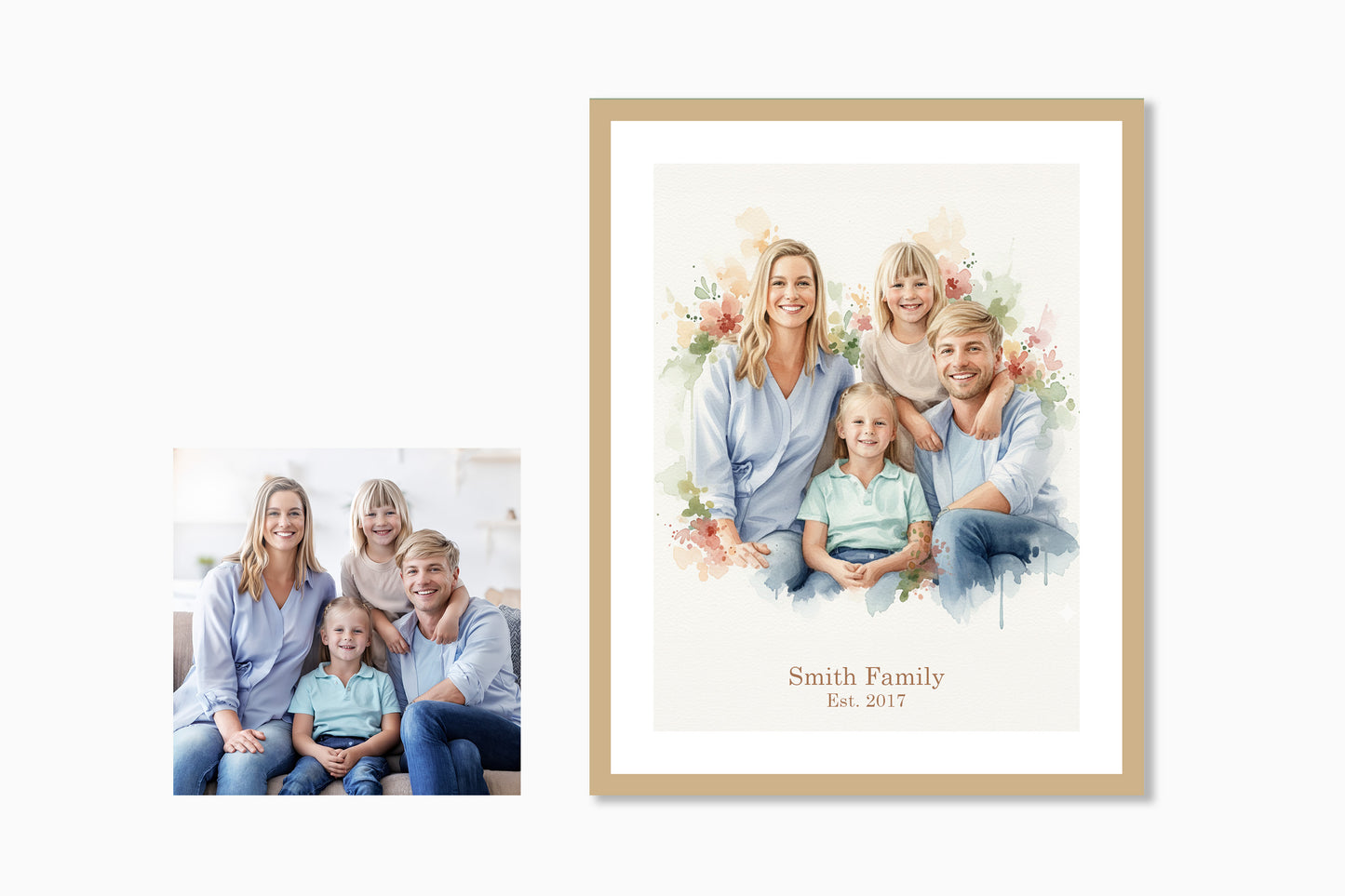 Personalised Floral Portrait