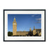 Black wood framed Big Ben London wall art with white mount, fine art giclée print on Hahnemühle paper