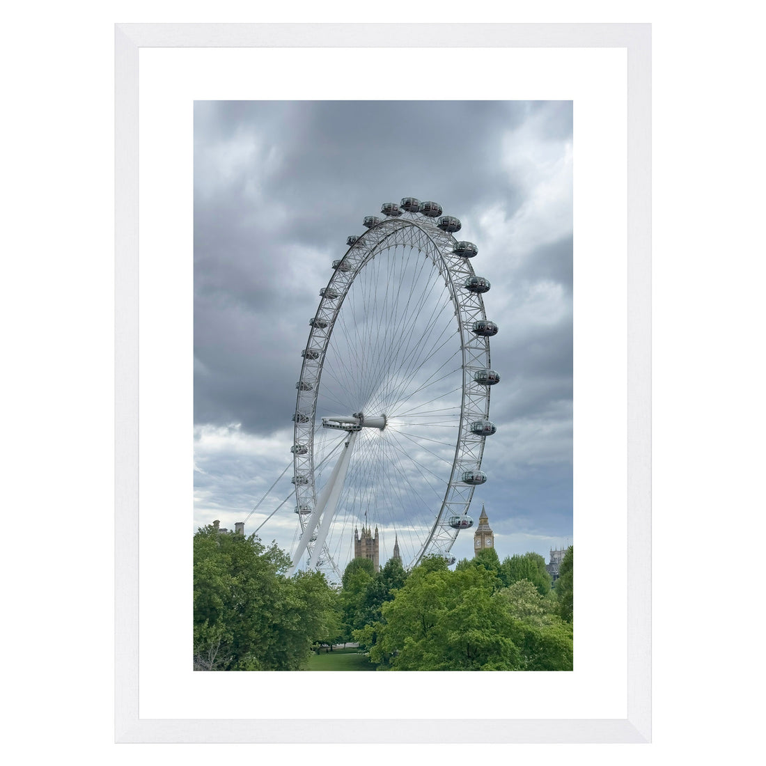 Framed Fine Art Print – White Wood Frame