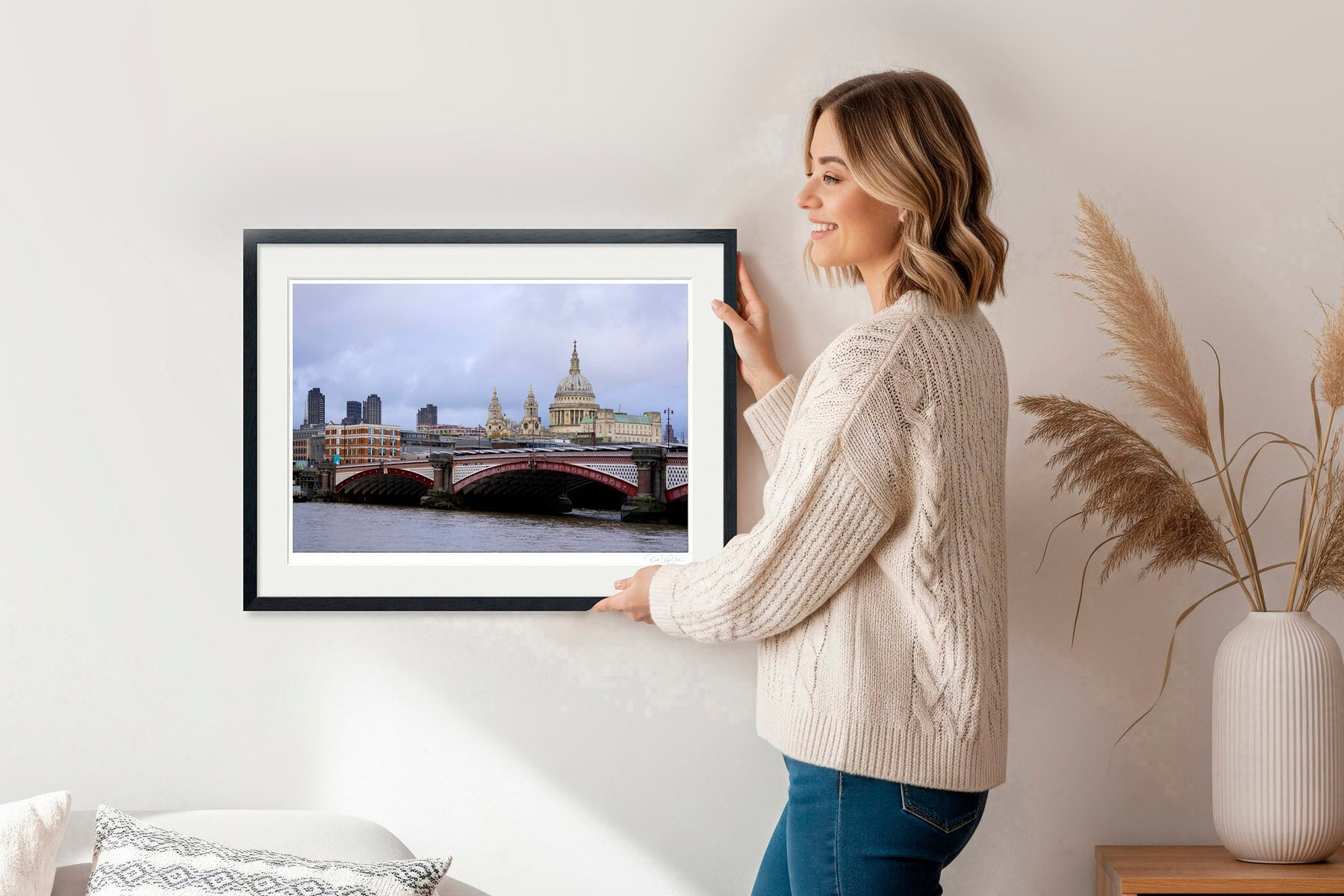 Framed Fine Art Print – Black Wood Frame