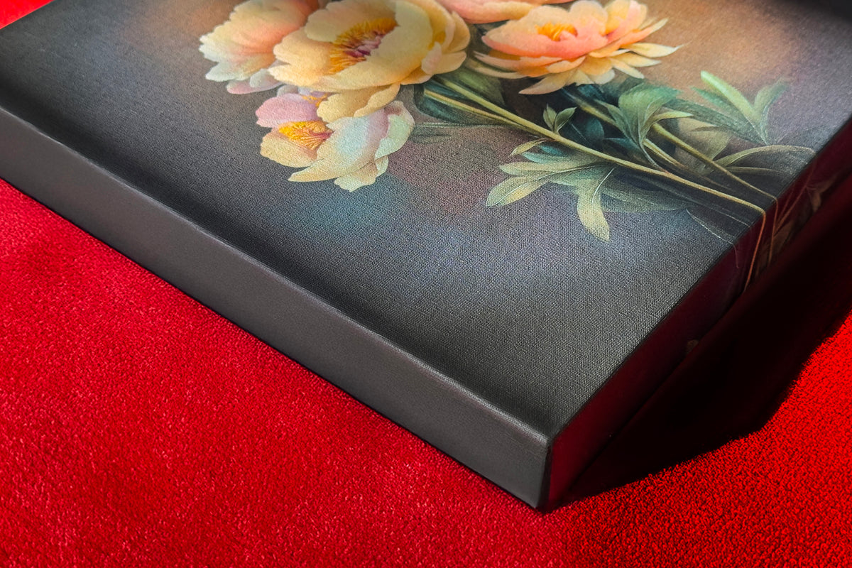 Gallery-wrapped, edge to edge.