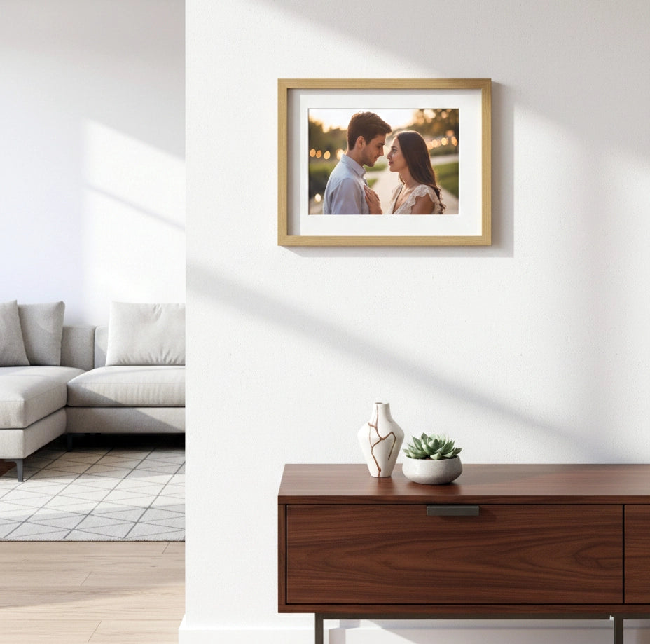 Framed Print With Glass | Solid Wood + Acrylic Glass UK
