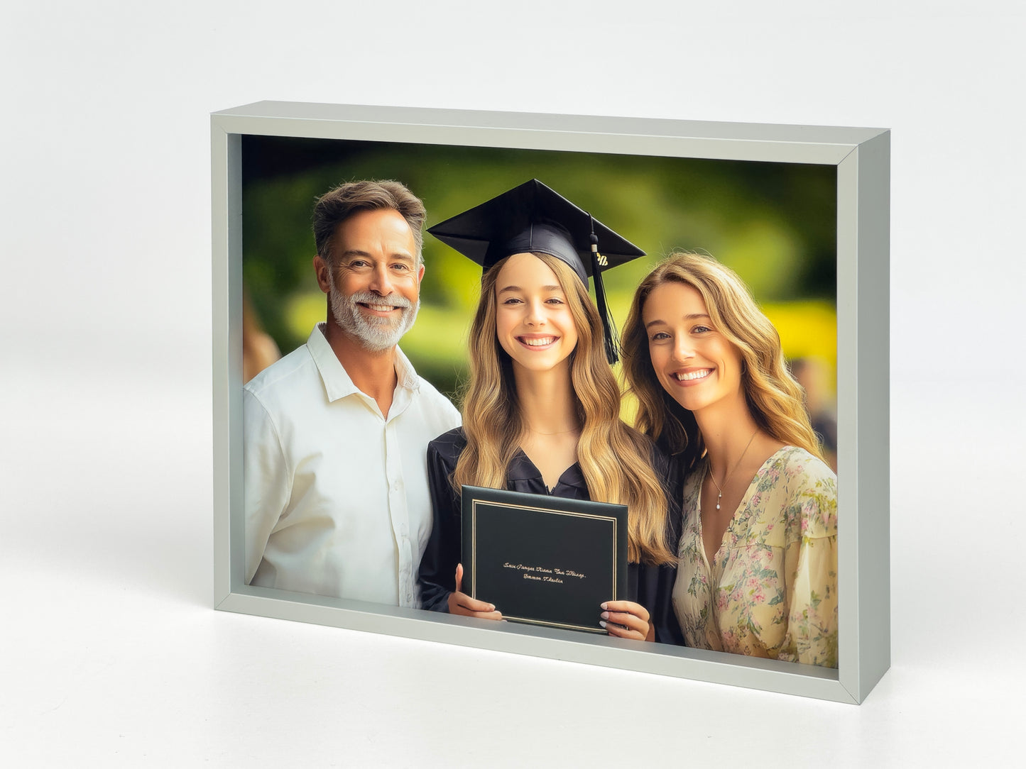 Premium Aluminium Desk Frame – Modern Metal Photo Display