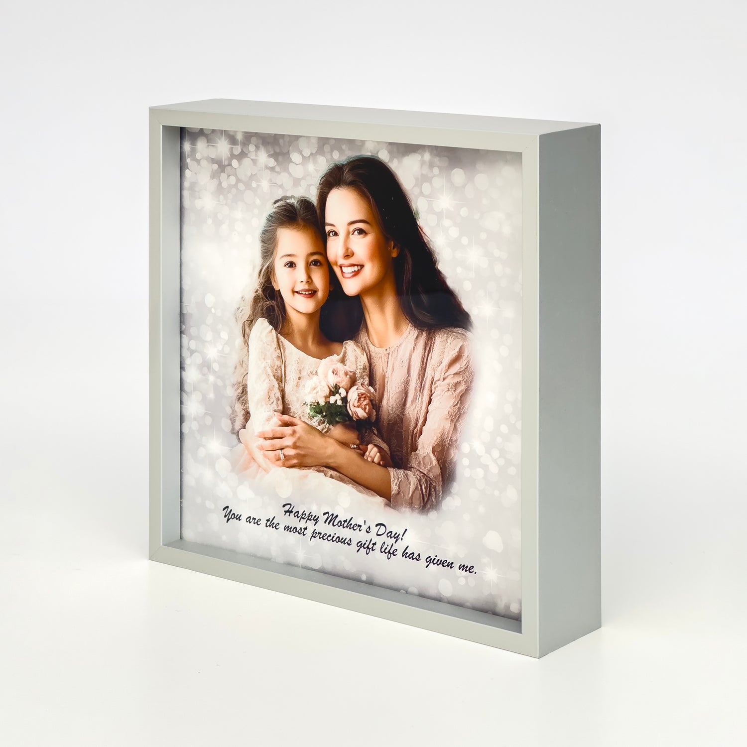 Personalised Aluminium Desk Frame – Custom Photo Gift, Modern Metal Block