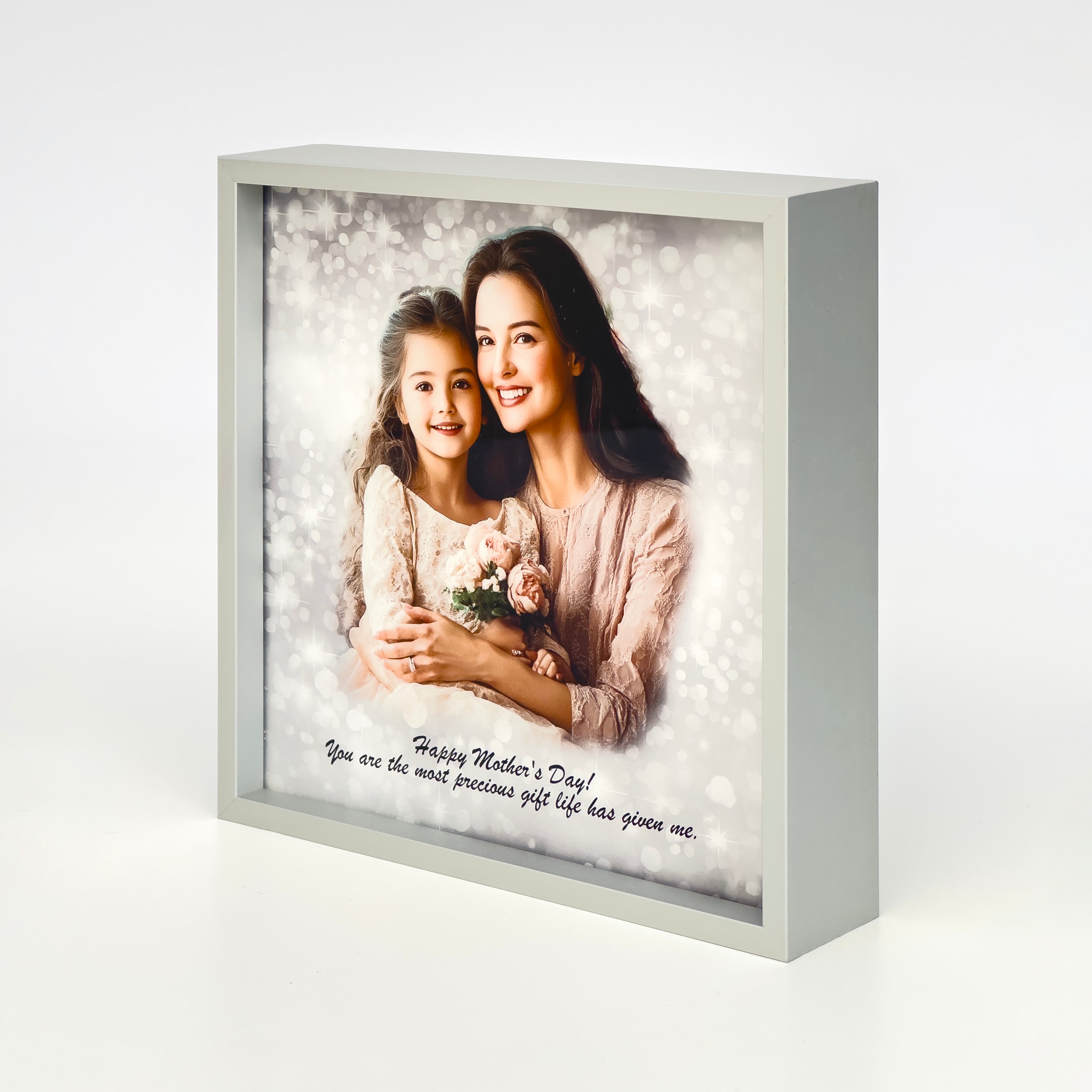 Personalised Aluminium Desk Frame – Custom Photo Gift, Modern Metal Block