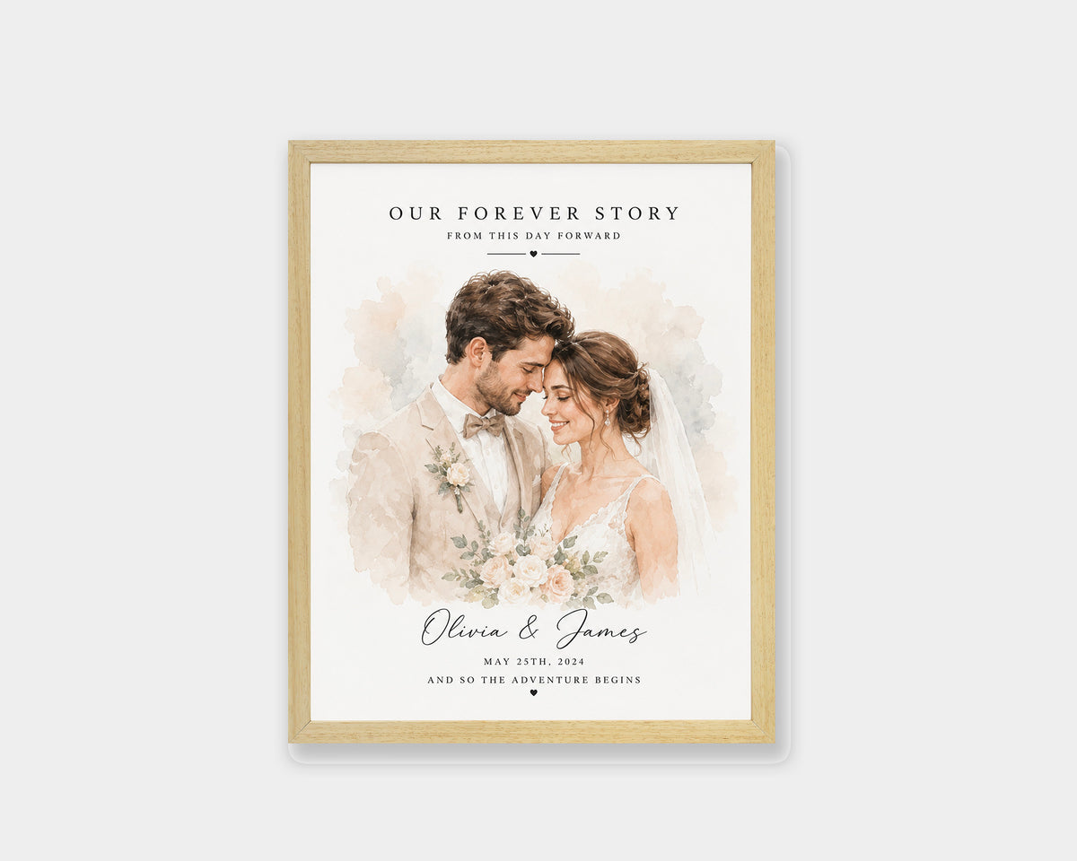 Watercolour Couple Portrait
